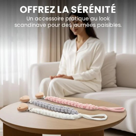Attache tetine - vue principale | Premiers Pas Sereins