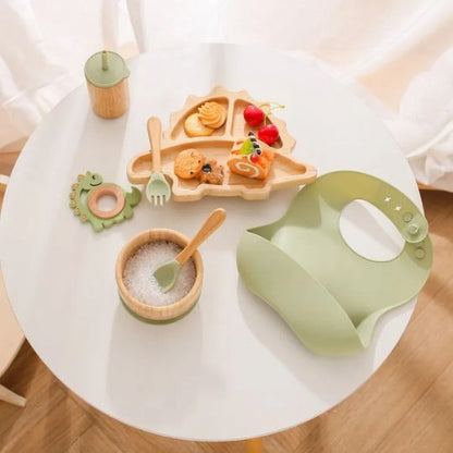 DinoMunchy Set™ – Assiette pour bébé écologique et ludique