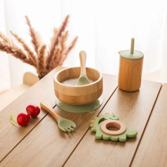DinoMunchy Set™ – Assiette pour bébé écologique et ludique