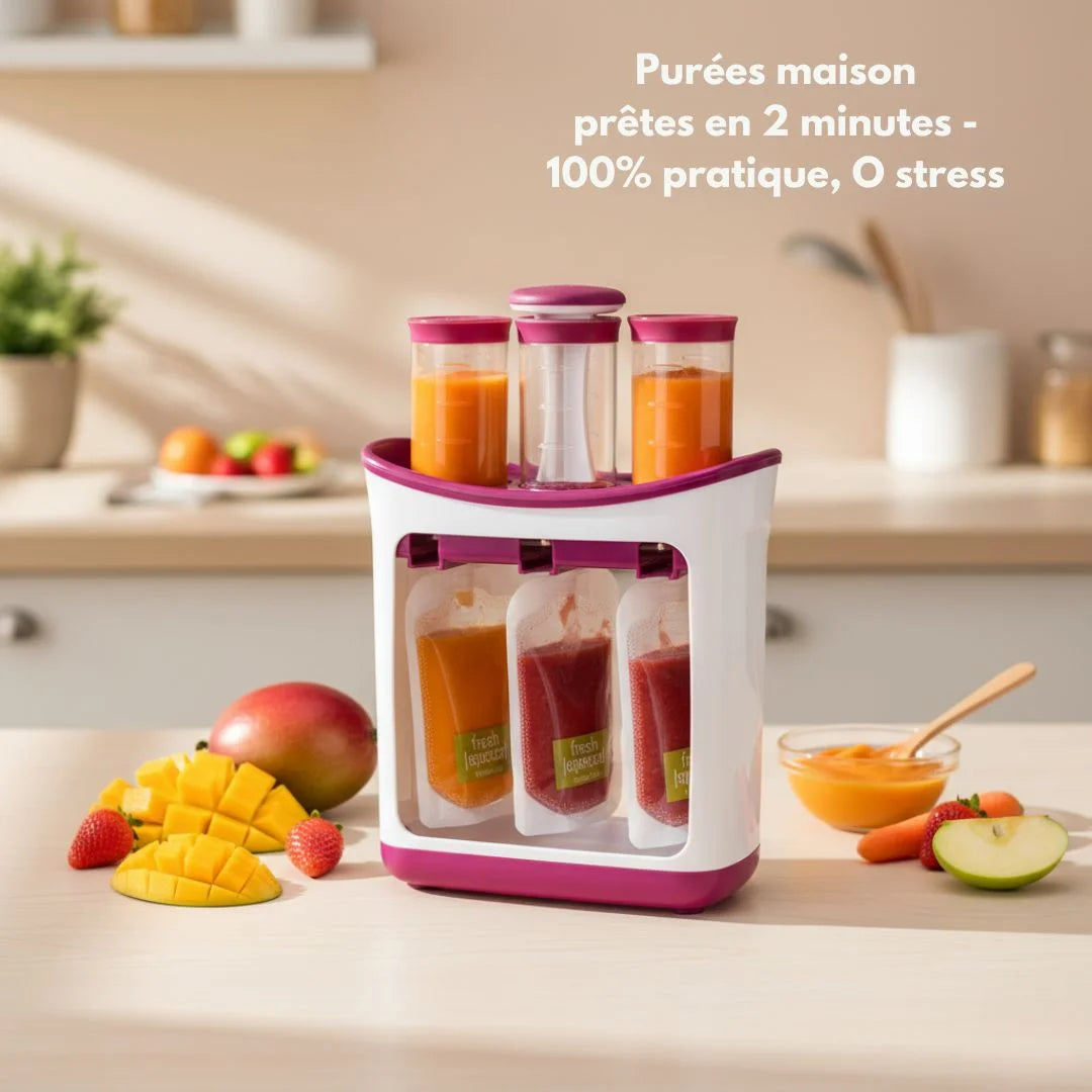 Distributeur de purées BabySqueeze™ – Purées maison en un gest… - détail accessoires | Premiers Pas Sereins