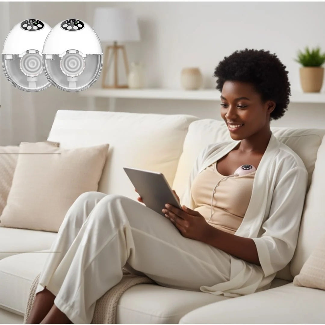 FreeWarm Duo™ – Tire-lait mains libres, double & chauffant - vue complémentaire | Premiers Pas Sereins