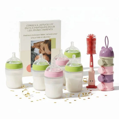 Biberon en Silicone - coloris disponibles | Premiers Pas Sereins