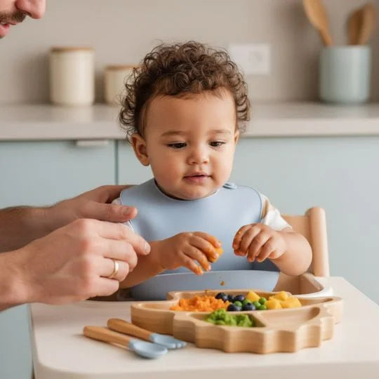 ASSIETTE POUR BEBE | DINOMUNCHY SET™ - vue principale — allaitement et repas bébé serein