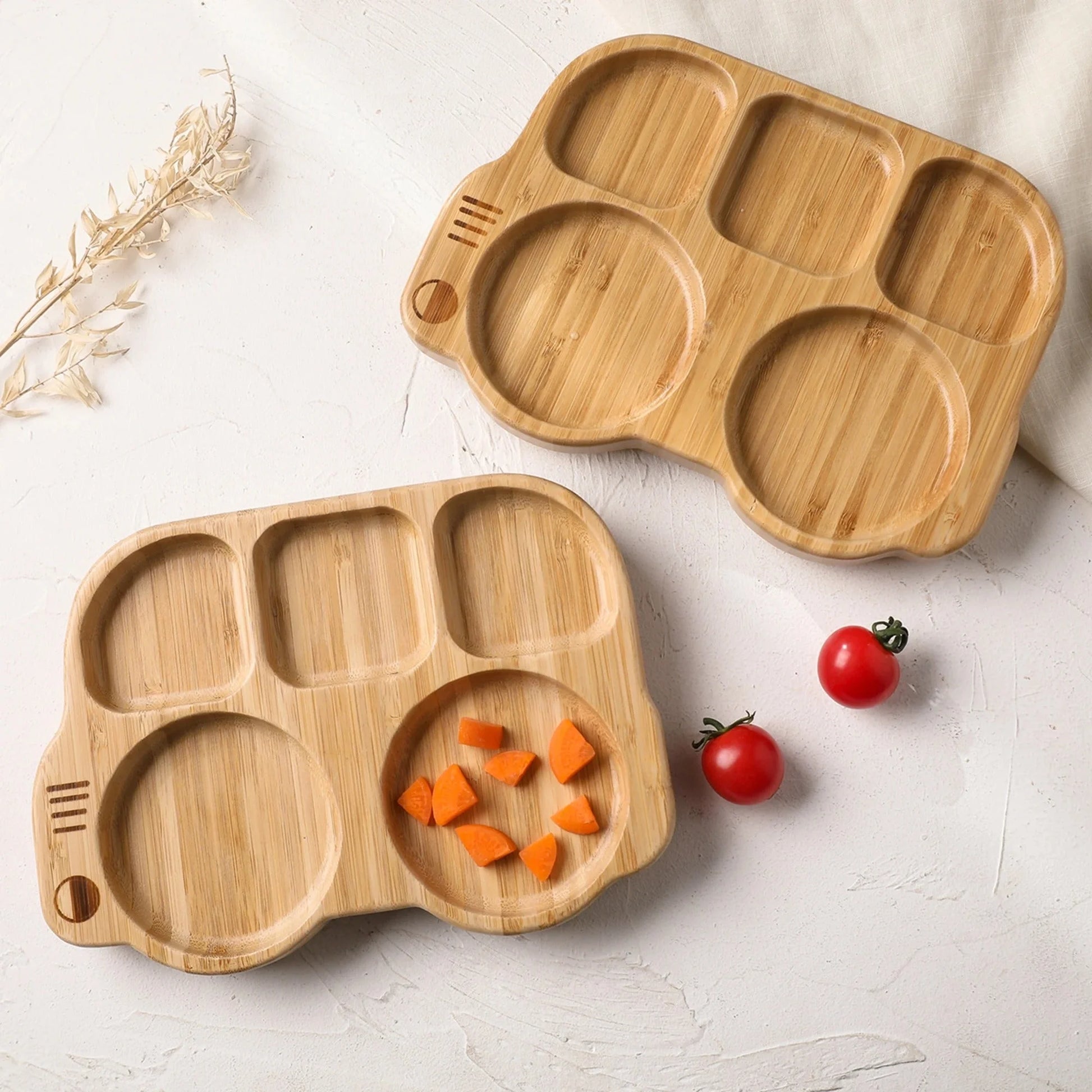 ASSIETTE BAMBOU BEBE | BAMBOOBUS™ - vue packaging et dimensions