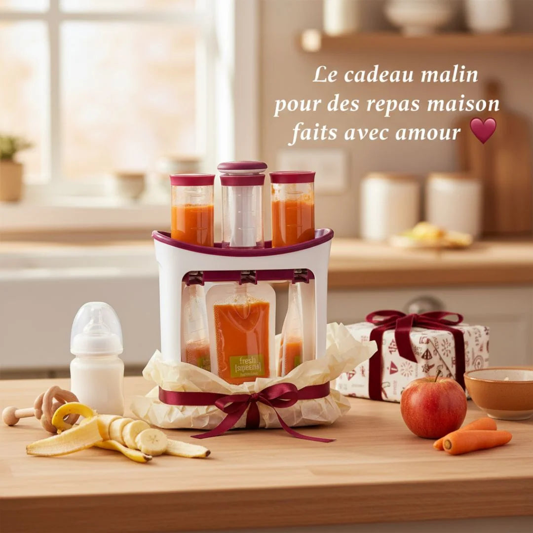 Distributeur de purées BabySqueeze™ – Purées maison en un gest… - vue de détail | Premiers Pas Sereins