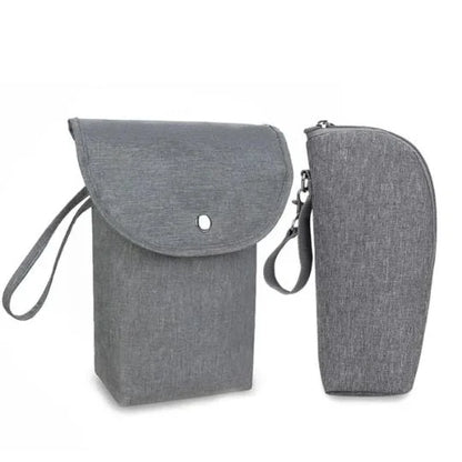 TwinGo Travel™ – Duo malin : sac isotherme biberon & sac à couches