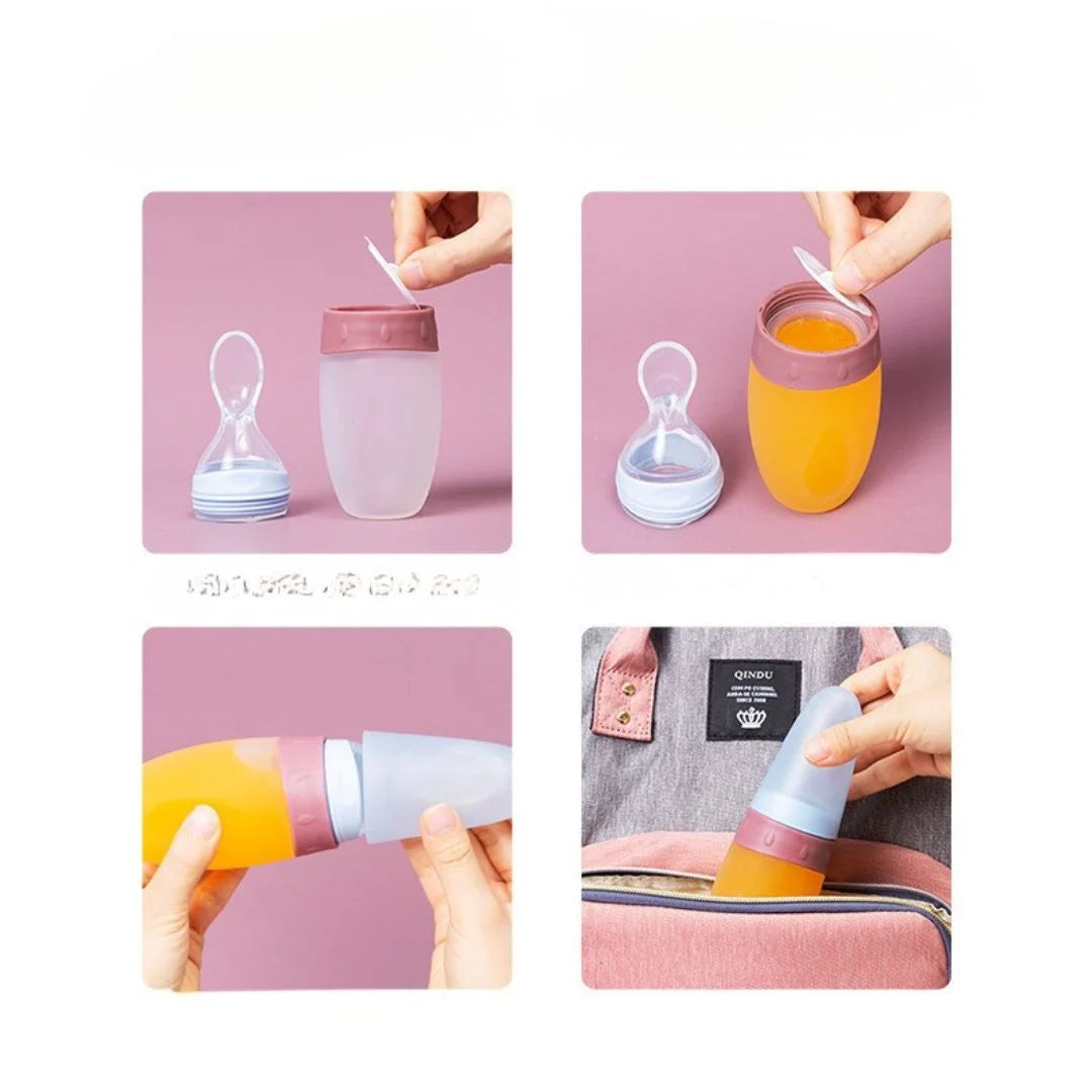 Biberon cuillère | EasyBoosti™ FeedEase - vue packaging et dimensions