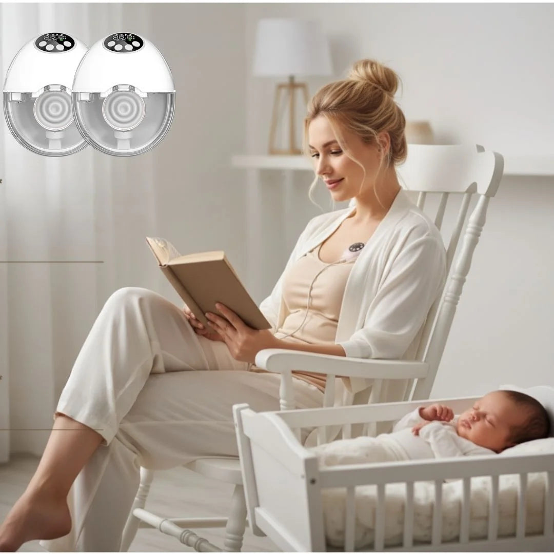 FreeWarm Duo™ – Tire-lait mains libres, double & chauffant - vue principale | Premiers Pas Sereins