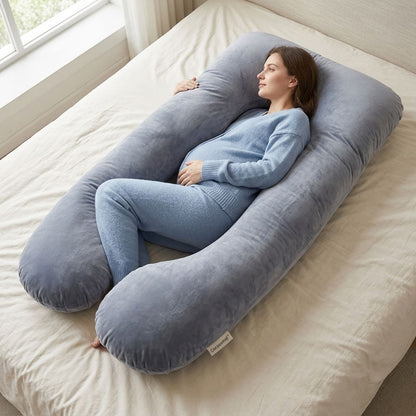 Coussin de grossesse | CocoonNid™ — enveloppant & grand format