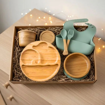 ASSIETTE BAMBOU BEBE | ELEPHANTENDER™ - vue packaging et dimensions