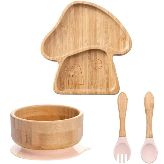 ASSIETTE BAMBOU BEBE | MUSHROOMYMEAL™ - vue angle supplémentaire