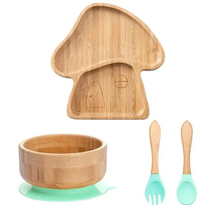 ASSIETTE BAMBOU BEBE | MUSHROOMYMEAL™ - détail accessoires inclus