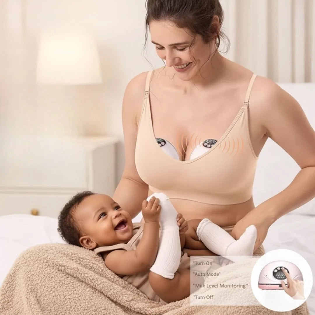 FreeWarm Duo™ – Tire-lait mains libres, double & chauffant - coloris disponibles | Premiers Pas Sereins