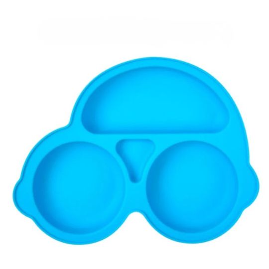 AutoMiam™ – Assiette bébé ventouse compartimentée (forme voiture)