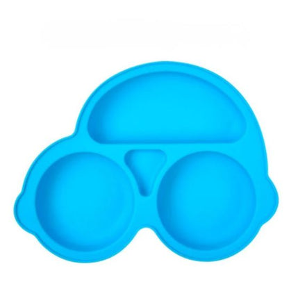 AutoMiam™ – Assiette bébé ventouse compartimentée (forme voiture)