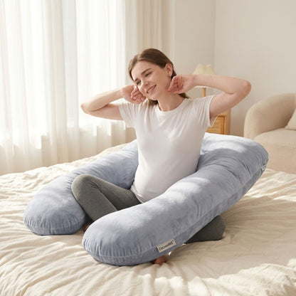 Coussin de grossesse | CocoonNid™ — enveloppant & grand format