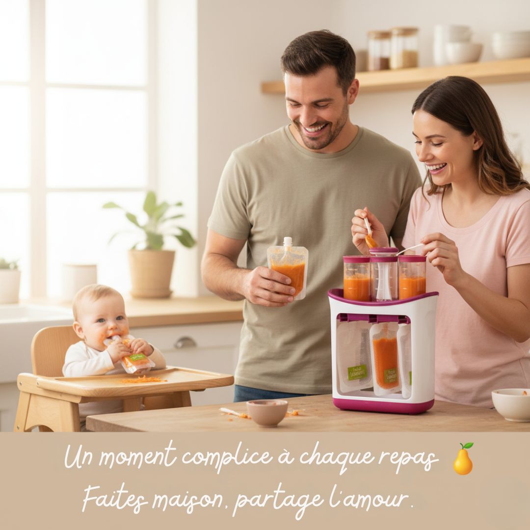 Distributeur de purées BabySqueeze™ – Purées maison en un geste, sans stress ni gaspillage !