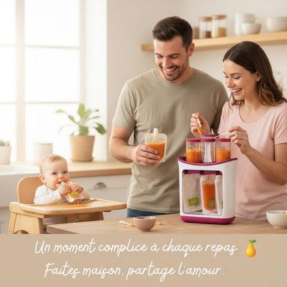 Distributeur de purées BabySqueeze™ – Purées maison en un geste, sans stress ni gaspillage !