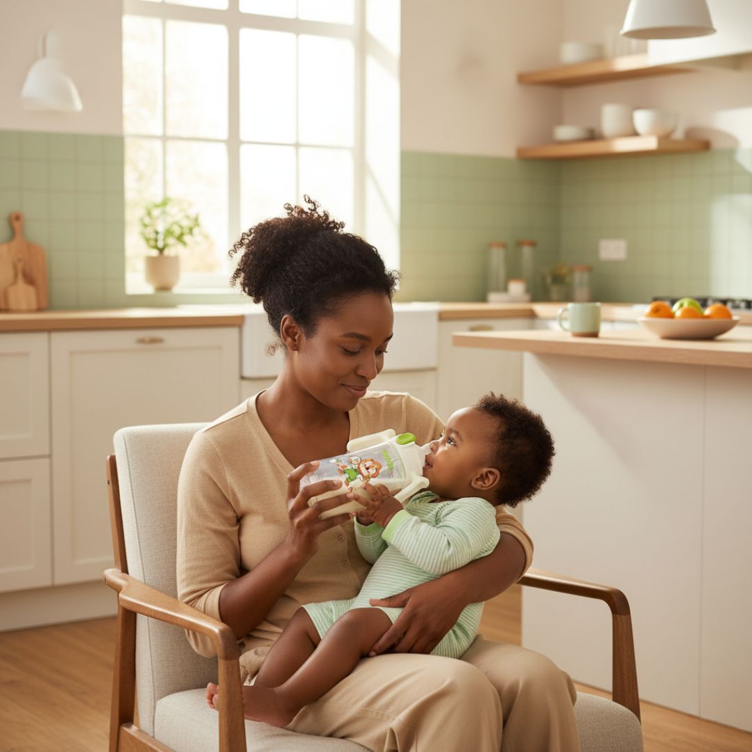 CalmiFlow™ – Biberon anti-colique avec poignées et tétine souple