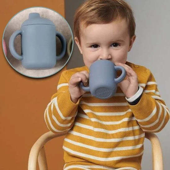 AquaGuard Duo™ – Verre anti fuite bébé à bec souple et po… - vue packaging et dimensions