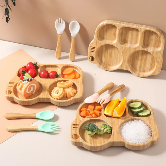 ASSIETTE BAMBOU BEBE | BAMBOOBUS™ - vue principale — allaitement et repas bébé serein