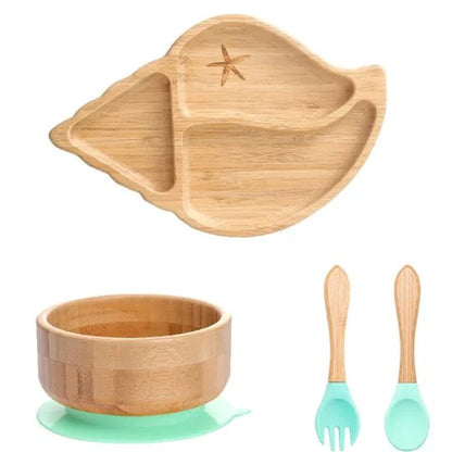 Assiette bambou bébé | SeaShellBite™ - mise en situation d'usage