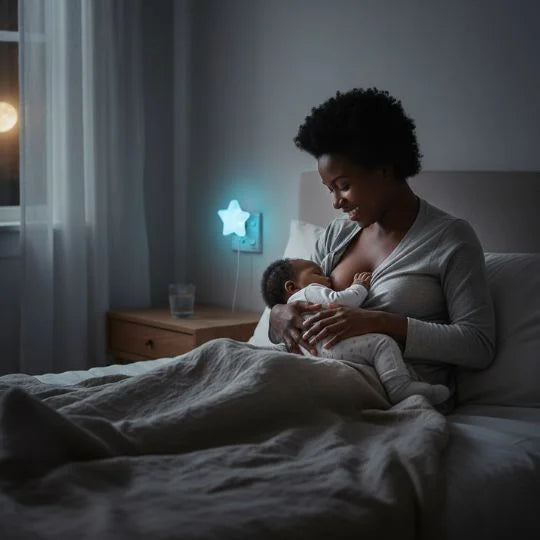 ÉtoileDouce™ NightLight – Veilleuse bébé étoile apaisante - vue de détail | Premiers Pas Sereins