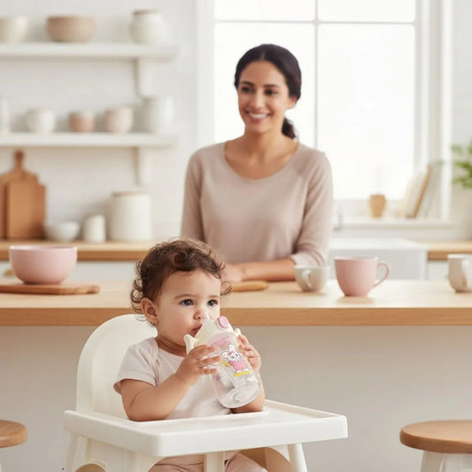CalmiFlow™ – Biberon anti-colique avec poignées et tétine… - vue principale — allaitement et repas bébé serein