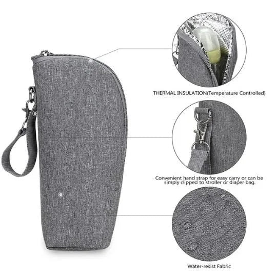 TwinGo Travel™ – Duo malin : sac isotherme biberon & sac à couches