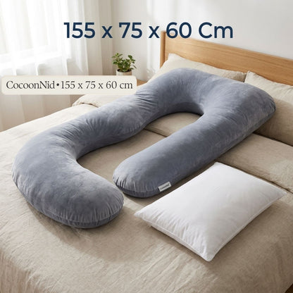 Coussin de grossesse | CocoonNid™ — enveloppant & grand format