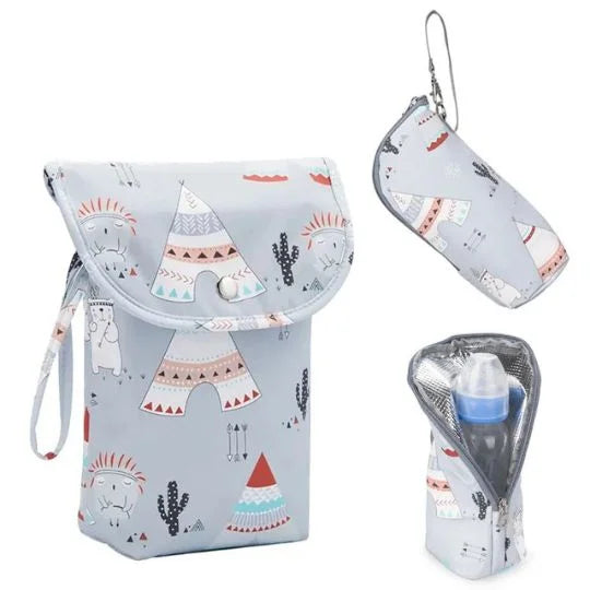 TwinGo Travel™ – Duo malin : sac isotherme biberon & sac à couches