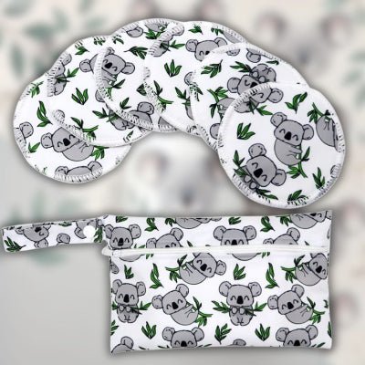 Coussinet d’allaitement KoalaCare - pratique et écologique avec des motifs koala adorables et une protection maximale.