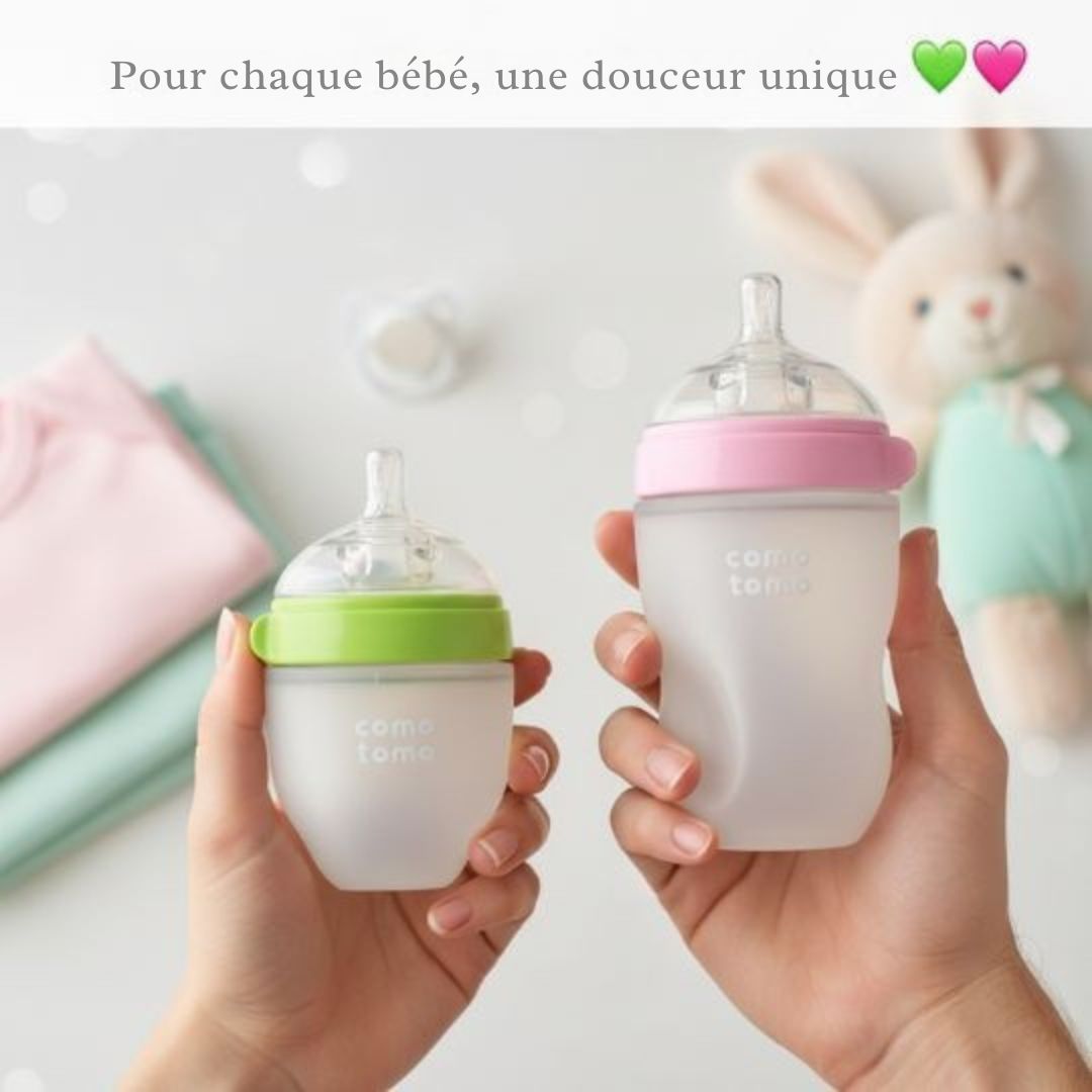 Biberon en Silicone  | Como Tomo™, Transition Allaitement et Nomadisme en Douceur