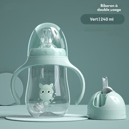 Milk&Grow EasySip™ – Biberon paille anti-fuite pour autonomie