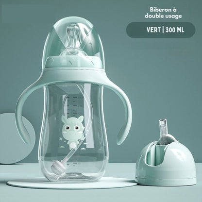 Milk&Grow EasySip™ – Biberon paille anti-fuite pour autonomie