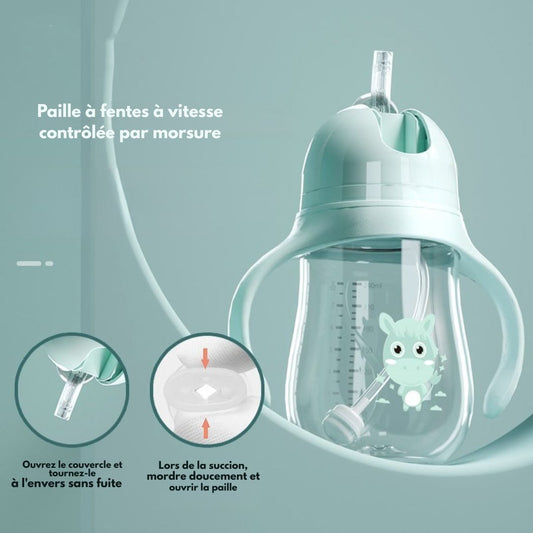 Milk&Grow EasySip™ – Biberon paille anti-fuite pour autonomie