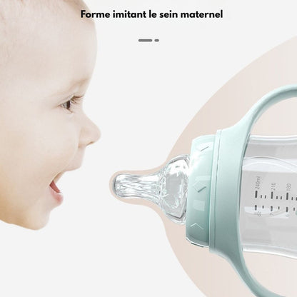 Milk&Grow EasySip™ – Biberon paille anti-fuite pour autonomie