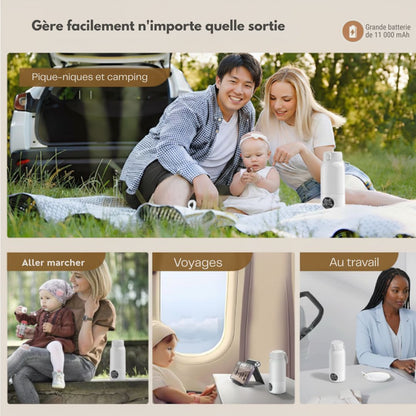 MilkGo Sense™ – Chauffe-biberon portable précis & sans fil