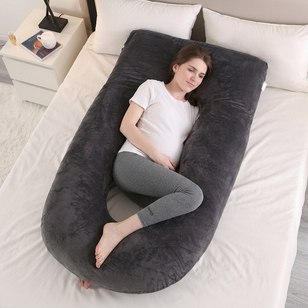 Meilleur coussin de grossesse | VelourNid™ — Grand U & nuit sereine