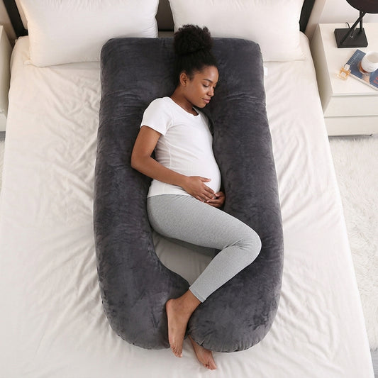 Meilleur coussin de grossesse | VelourNid™ — Grand U & nuit sereine