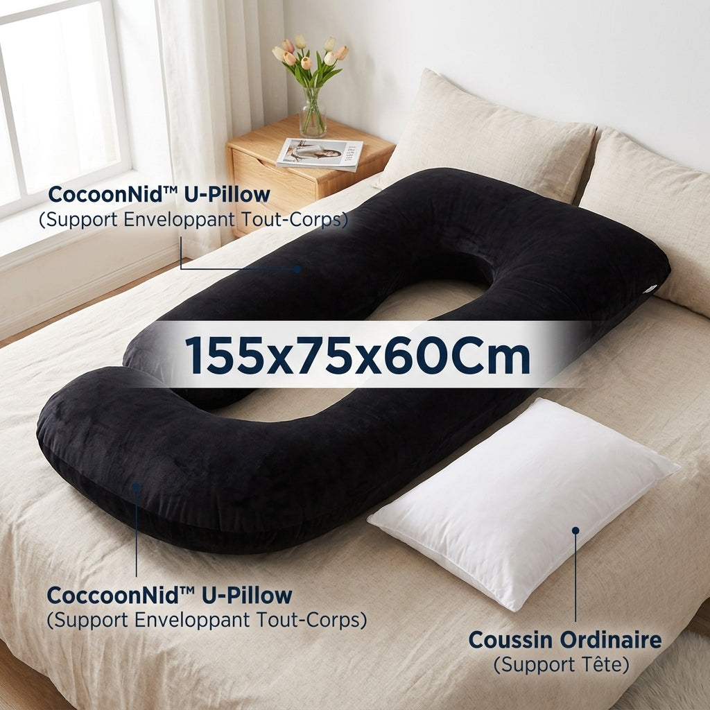 Oreiller pour femme enceinte | OreillDoux™ — Grand U & dos soulagé