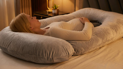 Coussin allaitement grossesse | NidSoyeux™ — Grand U & soin continu
