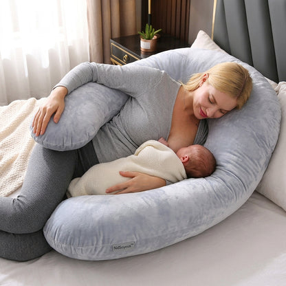 Coussin allaitement grossesse | NidSoyeux™ — Grand U & soin continu