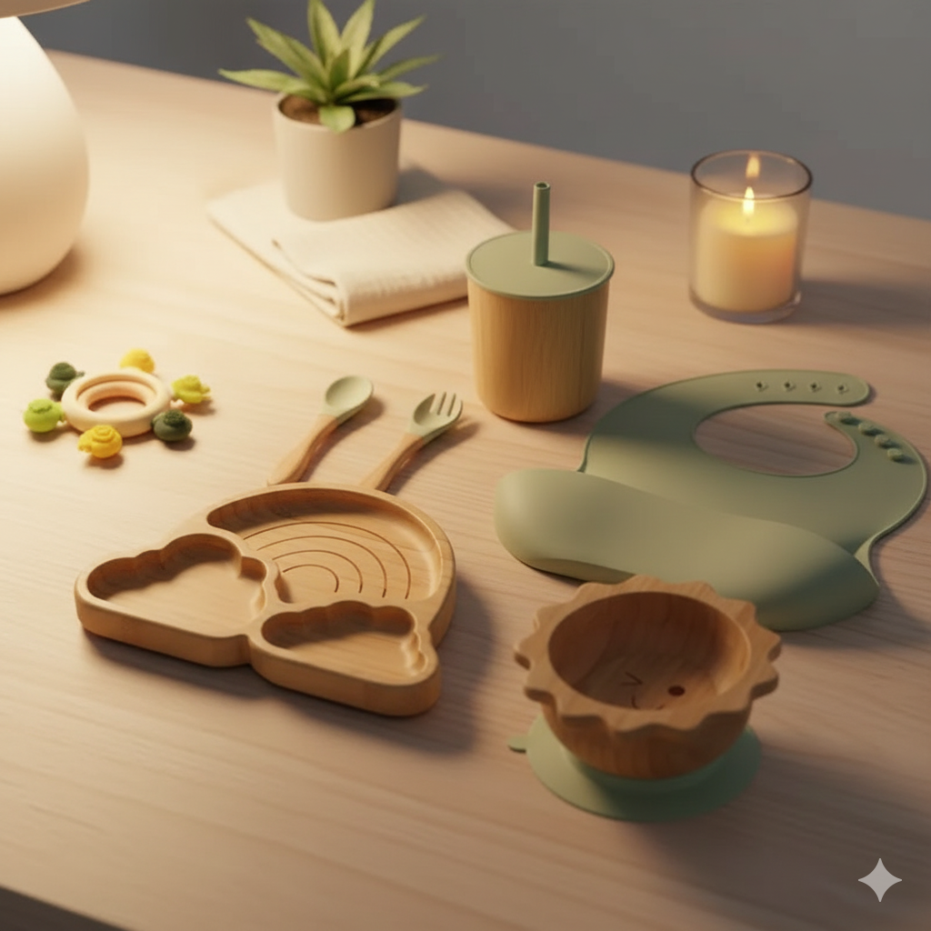 CloudyMeal™ : Le coffret repas bébé nuage & arc-en-ciel