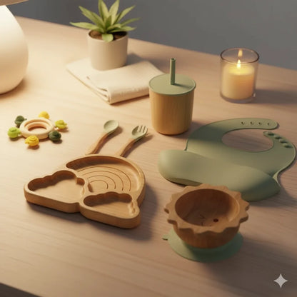 COFFRET REPAS BEBE | CLOUDYMEAL™ - détail accessoires inclus