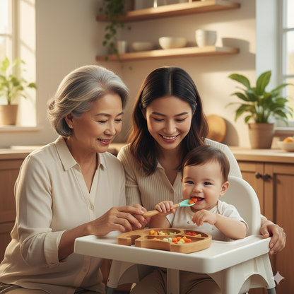 ElephaaBowl™ – Assiette pour bébé en bambou à ventouse antidérapante