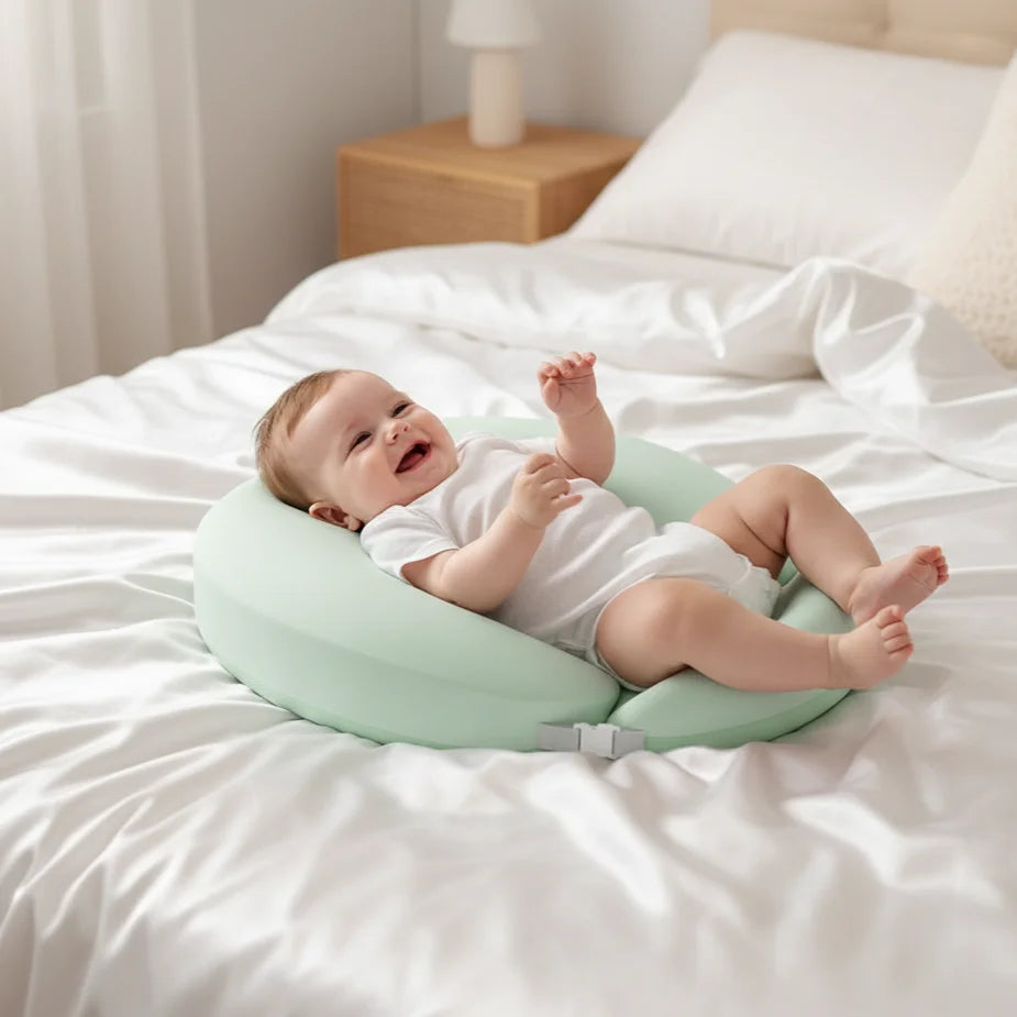 Coussin nouveau-né BébéNid™ multifonction allaitement anti-reflux 
soutien bébé maman | Premiers Pas Sereins