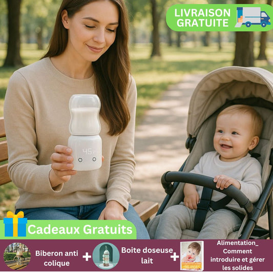 ThermaLait™ | Chauffe Lait Bébé Sans Fil & Autonome