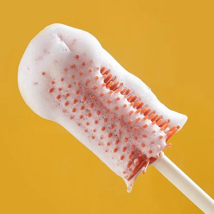 CleanWhale™ – Goupillon en silicone 3-en-1 avec base égouttoir