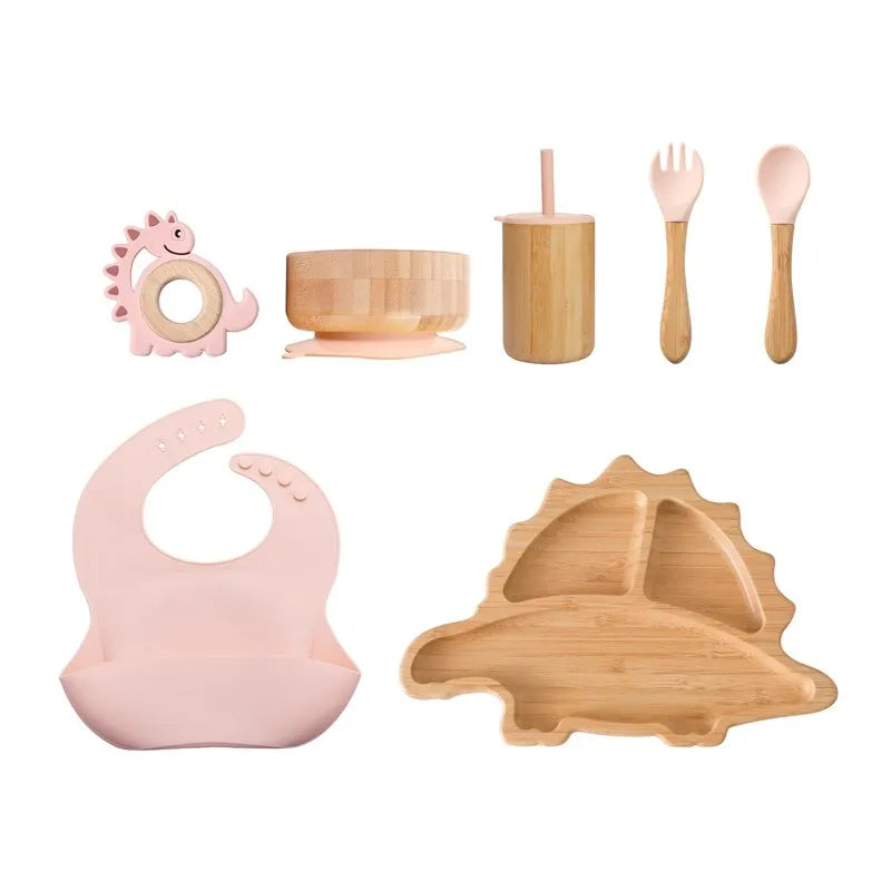 DinoMunchy Set™ – Assiette pour bébé écologique et ludique